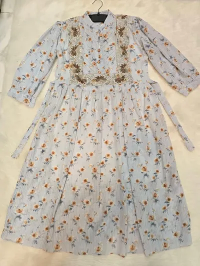 Embroidered Floral One-Piece for Elegant Look