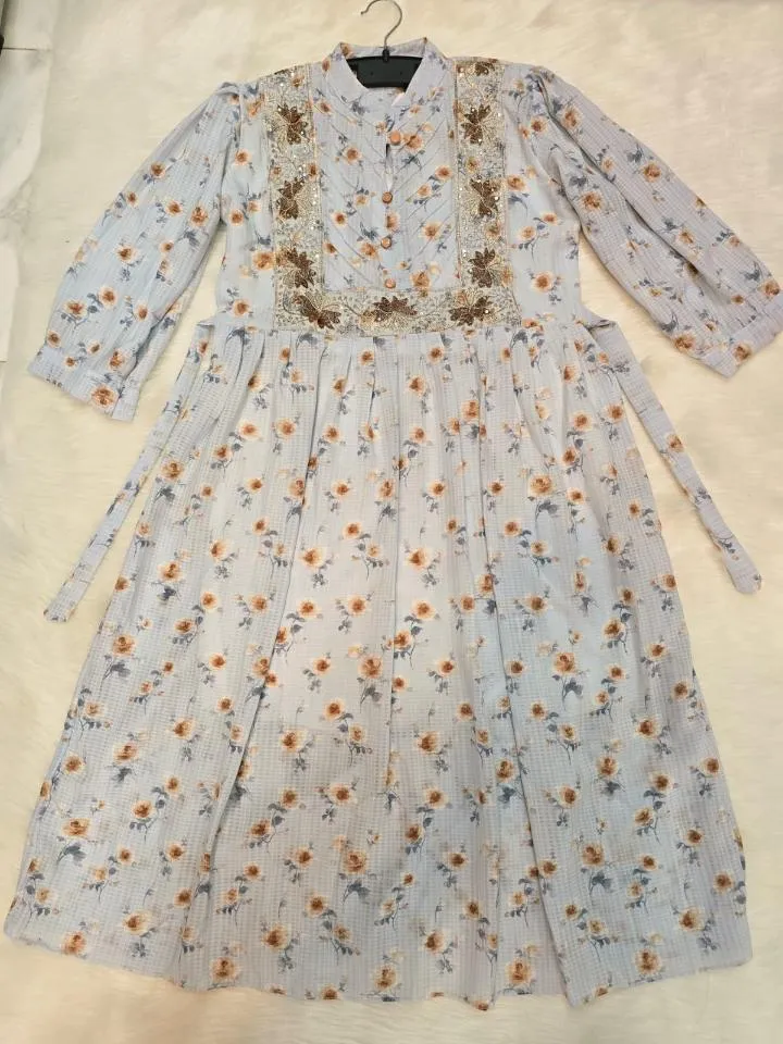 Embroidered Floral One-Piece for Elegant Look