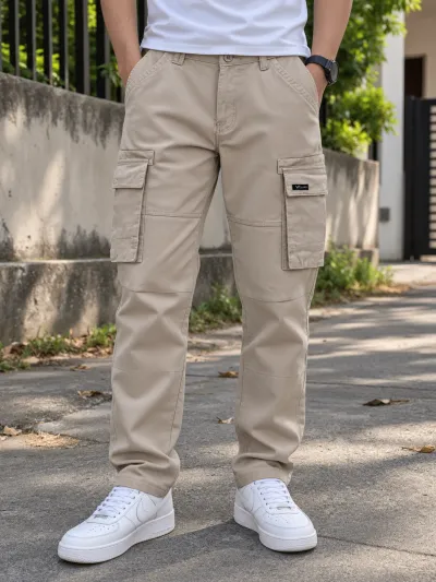 Premium Offwhite Colour Cargo Pant 
