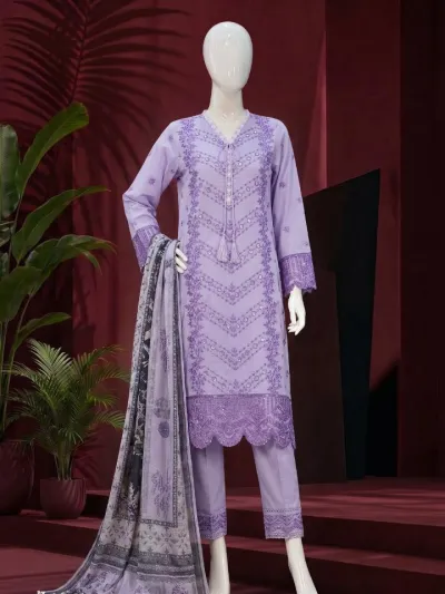 Lavender Grace Embroidered 3-Piece