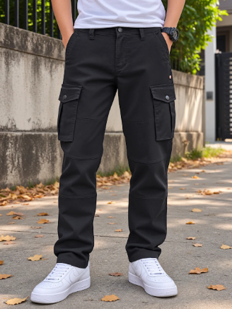 Premium Black Cargo Pant 