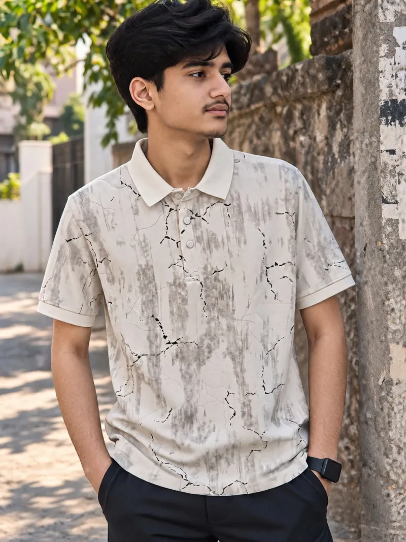Premium China Polo Fabric - Off White