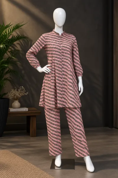 Premium Casual Two-Piece Set- Baby Pink