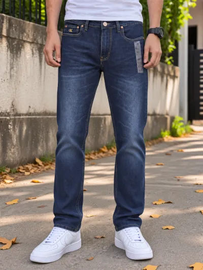 Premium Dark Blue Denim Jeans
