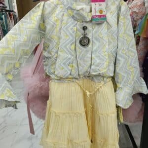 Stylish Yellow Baby Girls Outfit Set