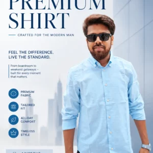 Sky Blue Check Premium Shirt