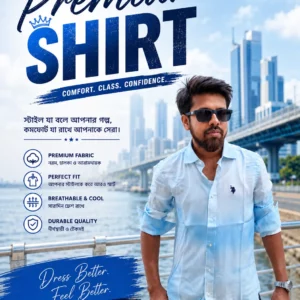 Sky Blue Solid Premium Shirt